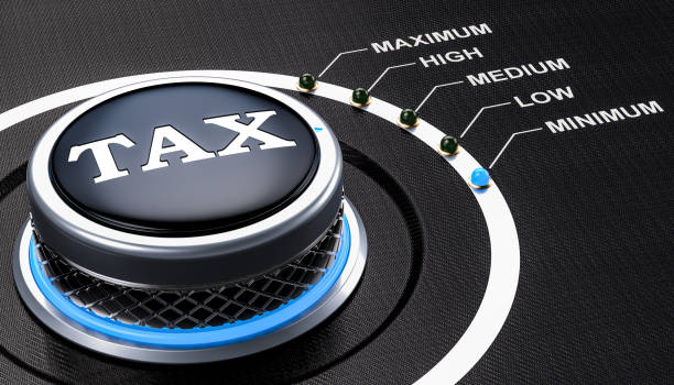 istock Lowest level of tax concept, knob. 3D rendering 934711962