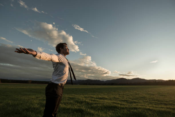 istock Businessman celebrating a new day 934717618