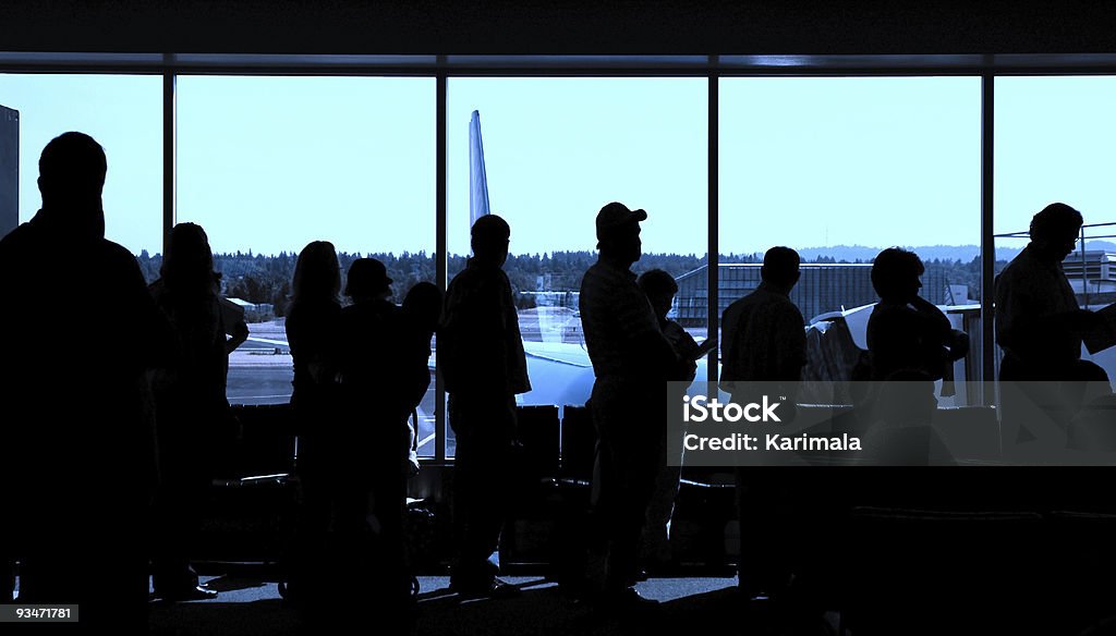 Aeroporto viajantes, - Royalty-free Avião Foto de stock