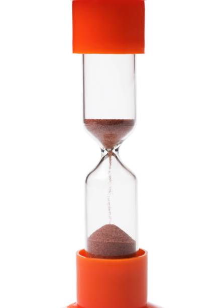 istock Orange hourglass isolated on white background. 934718046