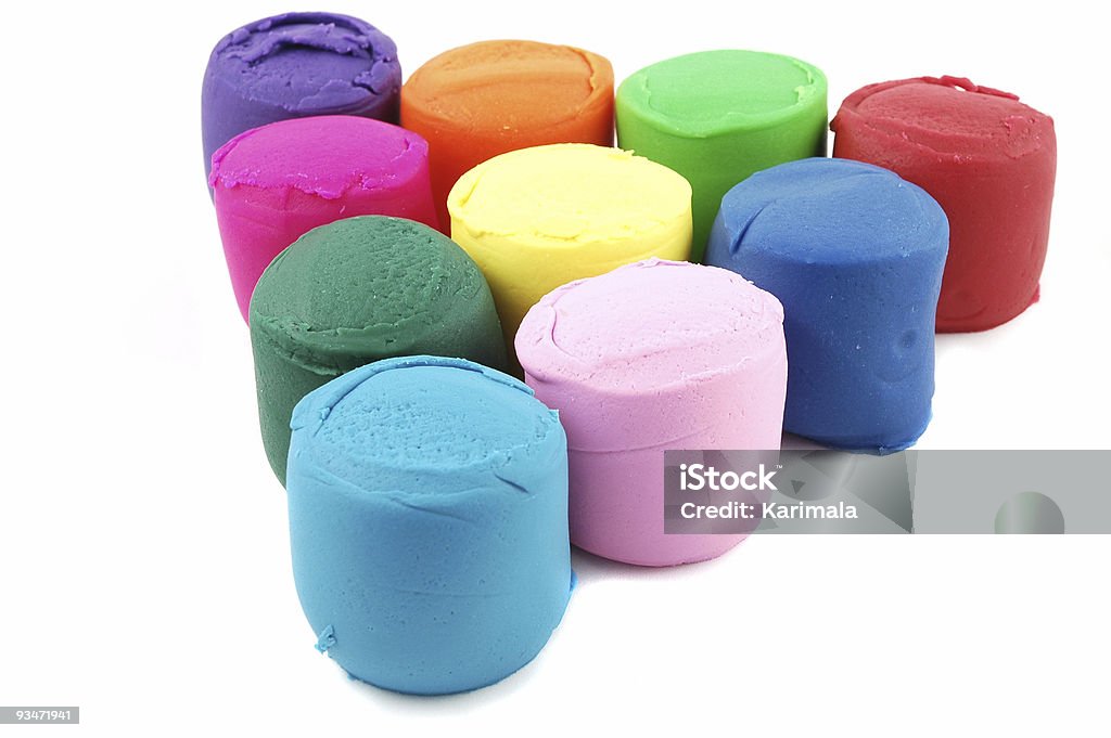 Colorful Clay  Molding a Shape Stock Photo