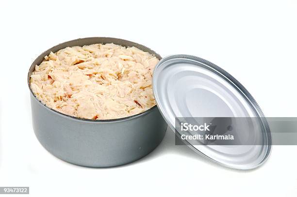 Foto de Atum Pode e mais fotos de stock de Atum - Peixe - Atum - Peixe, Enlatado, Fundo Branco