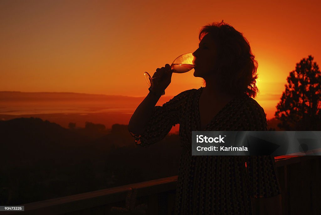 Drinking Wine  40-44 Years Stock Photo