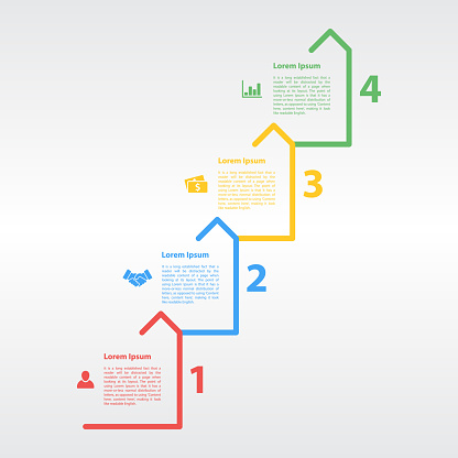 Four Steps Sequence Infographic Layout Stock Illustration - Download ...