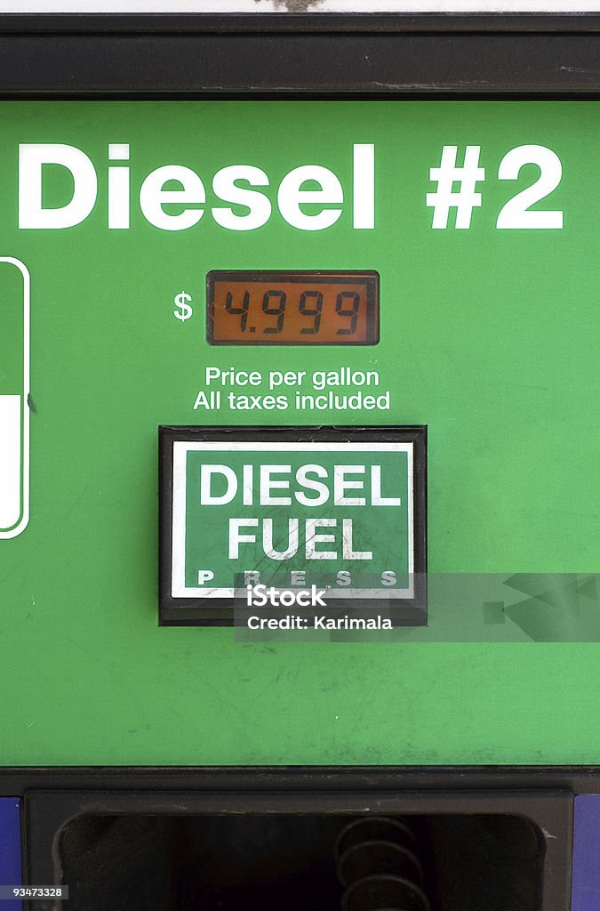$5 Diesel - Zbiór zdjęć royalty-free (Ceny paliw)