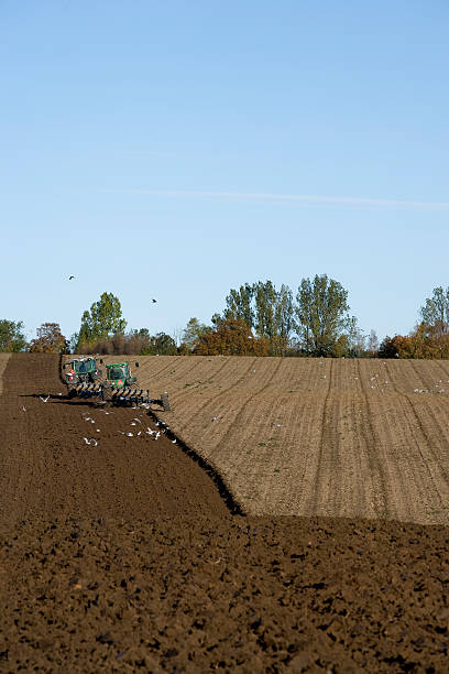 istock Plowing at a big field in sweden 93475196
