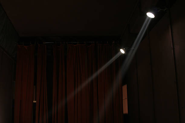 istock Theatre spotlights and curtains 93475345