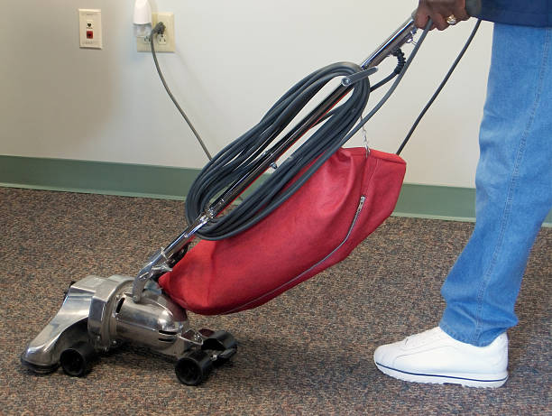 Vacuuming stock photo