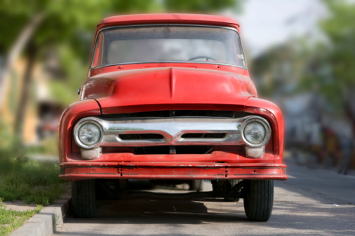 red ford truck