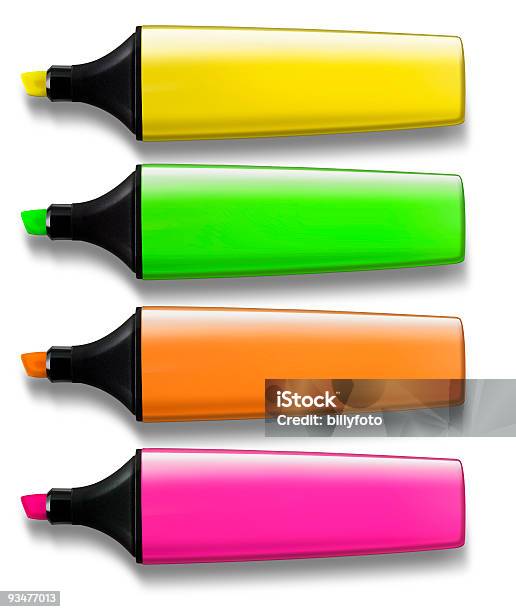 4 Fluorecent 蛍光マーカー - フェルトペンのストックフォトや画像を多数ご用意 - フェルトペン, インク, オフィス