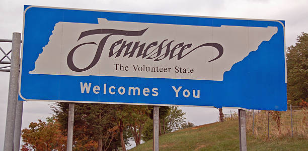 테네시에 에 오신 것을 환영합니다! - tennessee sign welcome sign greeting 뉴스 사진 이미지