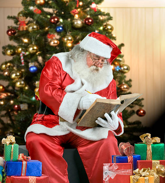 istock Santa Claus Portrait checking his list 93477329