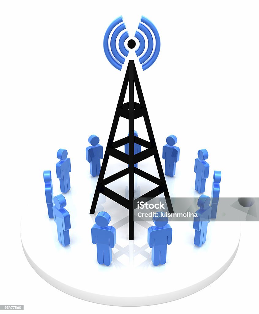 Antenna and social networks  Business Stock Photo