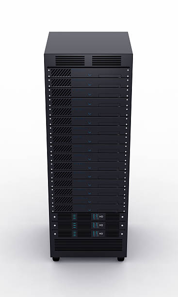 servidores de alto rendimiento - network server computer tower rack fotografías e imágenes de stock