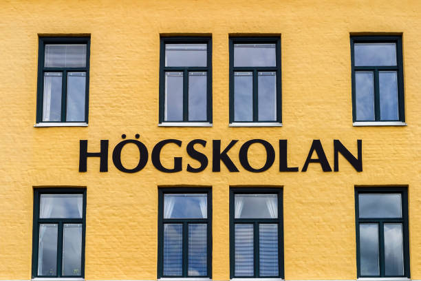 istock Swedish University College sign on a wall 934778046