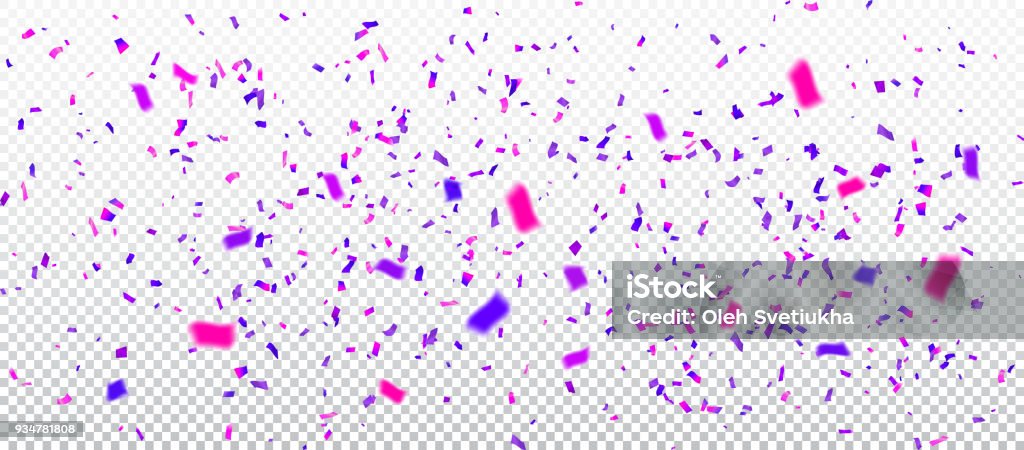 colorful confetti on transperent background colorful confetti on transperent background. Confetti stock vector