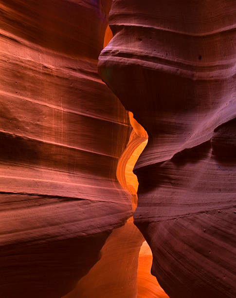 Glowing Colors of Slot Canyon stock photo