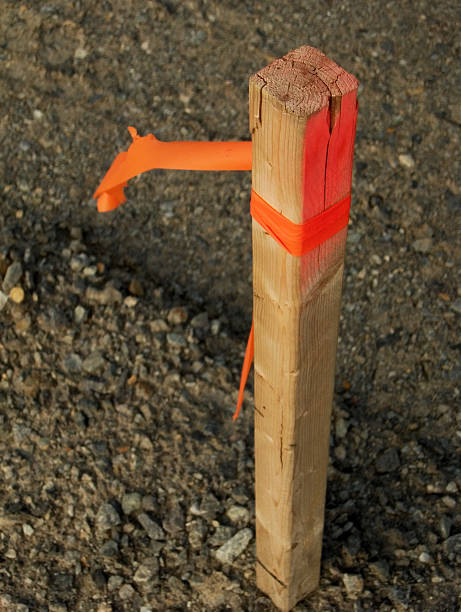 Survey Stake stock photo