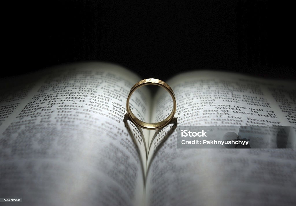 Wedding Ring and Bible  Ring - Jewelry Stock Photo
