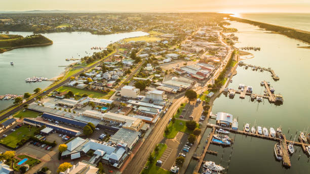 istock Aerial Lakes Entrance 934795830