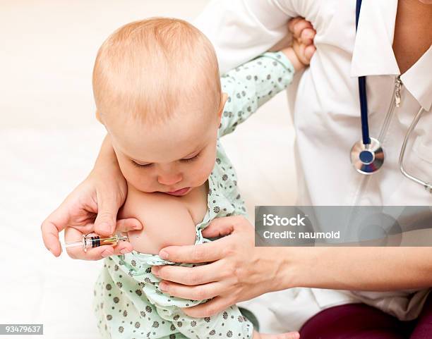 Little Baby Get An Injection Stock Photo - Download Image Now - Baby - Human Age, Vaccination, Child