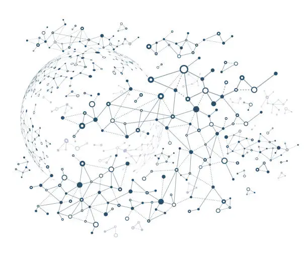 Vector illustration of Global network