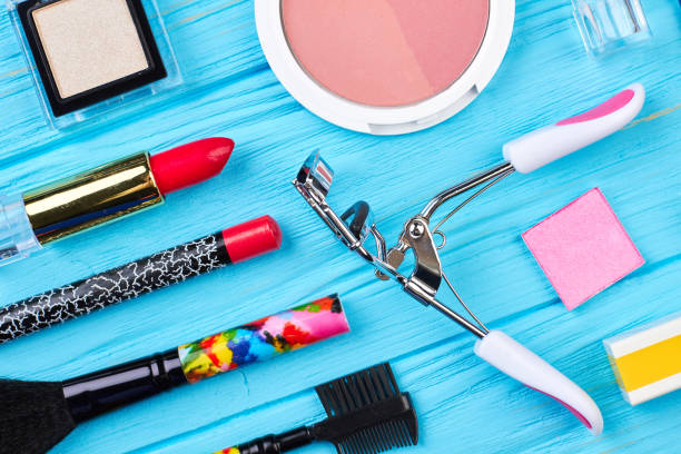 istock Fashion cosmetics essentials, top view. 934813634