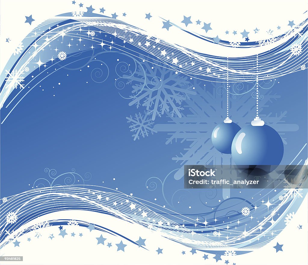 Sfondo di Natale blu - arte vettoriale royalty-free di Natale