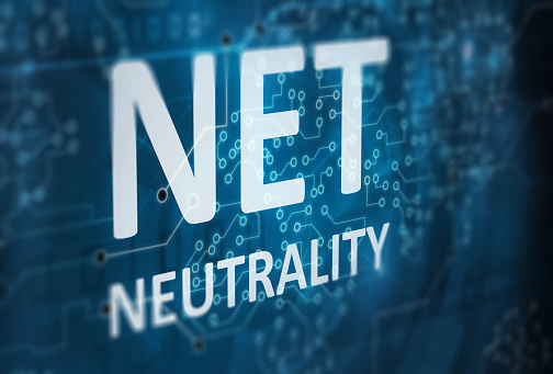 net neutrality abstract blue background