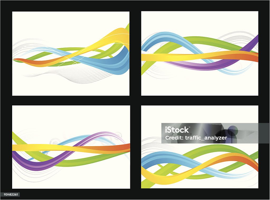 Abstrato conjunto de cartões coloridos - Vetor de Abstrato royalty-free