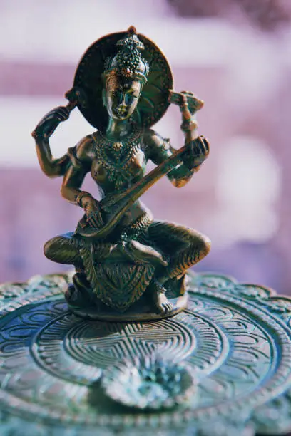 Bronze Saraswati Figure