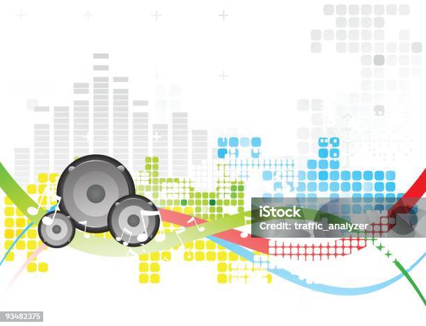 Tło Muzyka W Tle - Stockowe grafiki wektorowe i więcej obrazów Abstrakcja - Abstrakcja, Bez ludzi, Biały