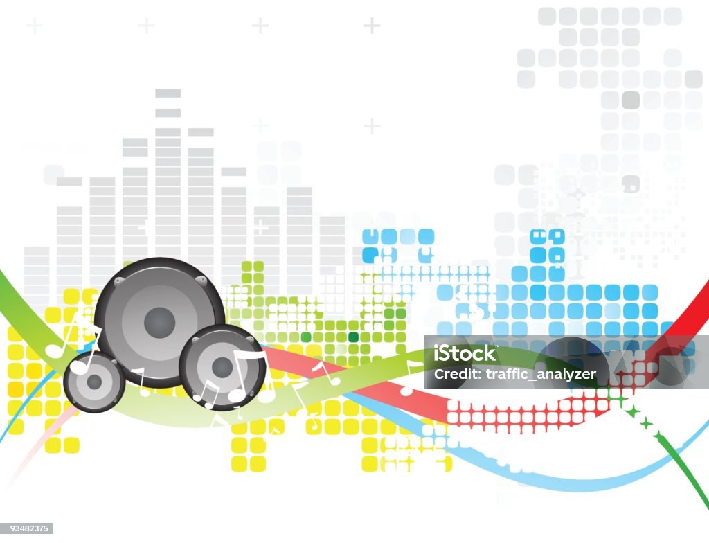 Абстрактный Музыкальный фон - Векторная графика Абстрактный роялти-фри