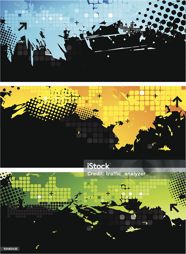 Set of abstract colourful banners  Abstract stock vector