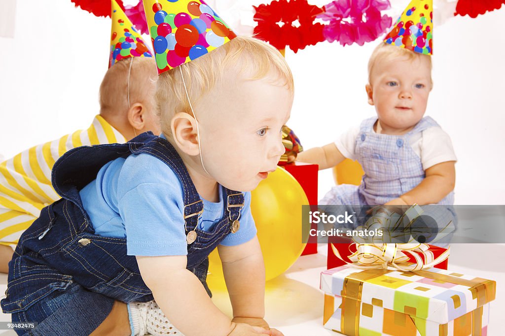 Babies at birthday party  Baby - Human Age Stock Photo