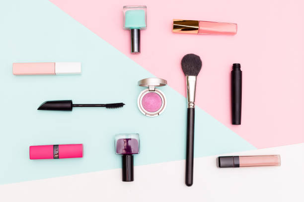 istock Set of professional decorative cosmetic. Flat lay composition 934826886