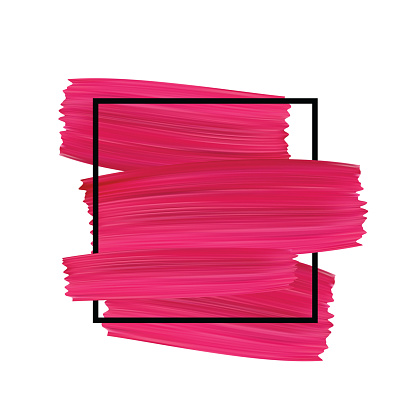 Vector Realistic Paint Brush Strokes Stock Illustration - Download Image  Now - Brush Stroke, Pink Color, Artist - iStock