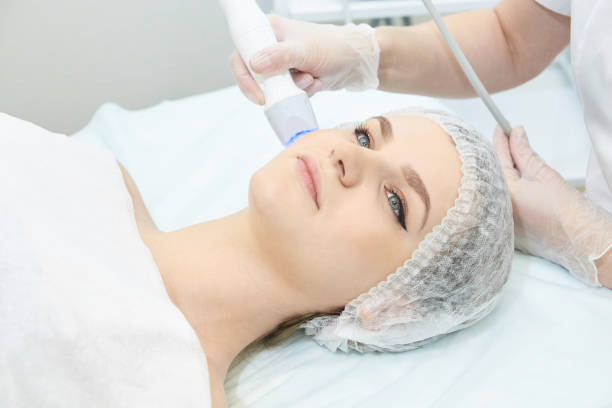 istock Microcurrent technology equipment. Body, face, decollete, chin, nose, forehead 934836662
