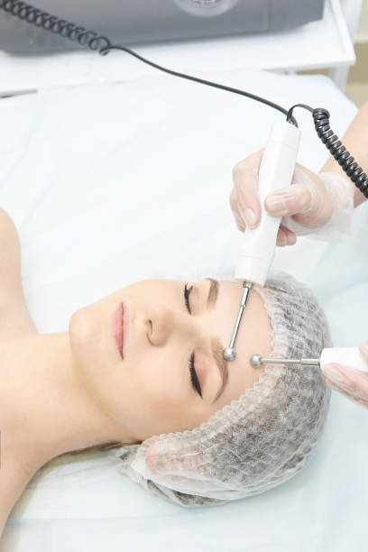 istock Microcurrent technology equipment. Body, face, decollete, chin, nose, forehead 934836670