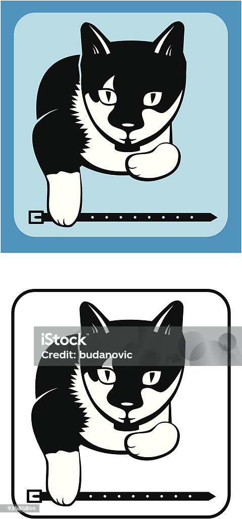 Placa de gato - Vetor de Animal royalty-free