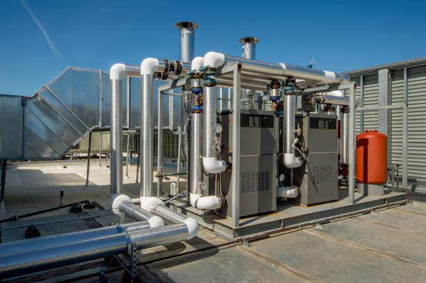 istock Insulated Pipes for Industrial HVAC Installation 934855074