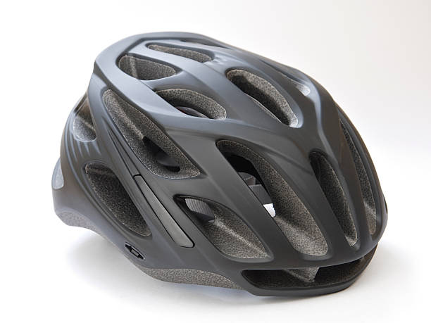 Black Cycling Helmet stock photo