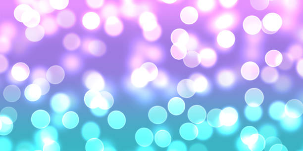 istock Lilac Deep Sea Blue Bright Bokeh Background. Glowing Lights Texture. Shine Celebration Backdrop. 934859152