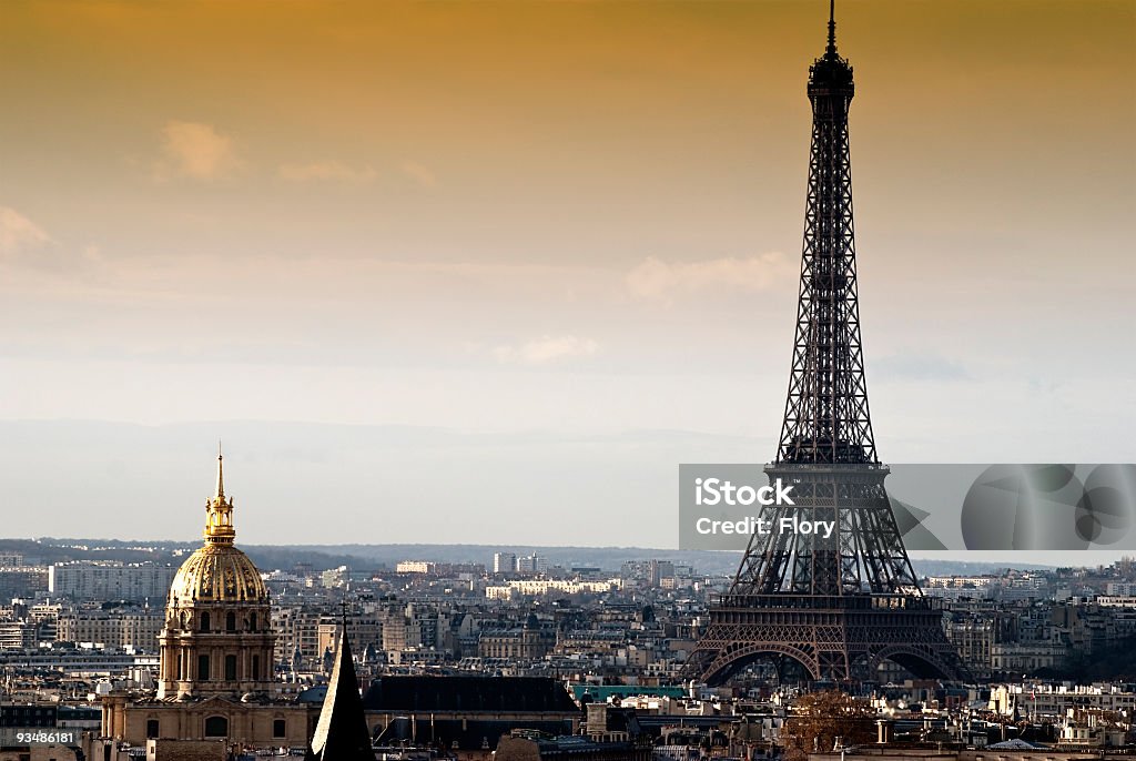 Torre Eiffel em Paris - Foto de stock de Arquiteto royalty-free