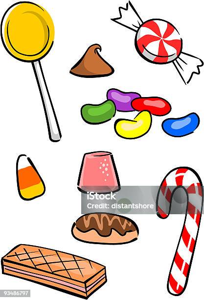 Candygruppe Stock Vektor Art und mehr Bilder von Bunt - Farbton - Bunt - Farbton, Candy Corn, Chocolate Chip