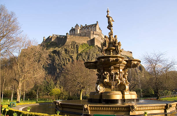 istock Edinburgh Castle and the Ross Fountain 93487407
