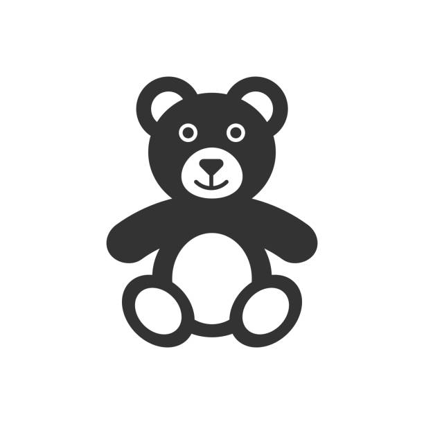 pluszowa ikona pluszowego misia. ilustracja wektorowa. koncepcja biznesowa nosi piktogram. - pluszak stock illustrations