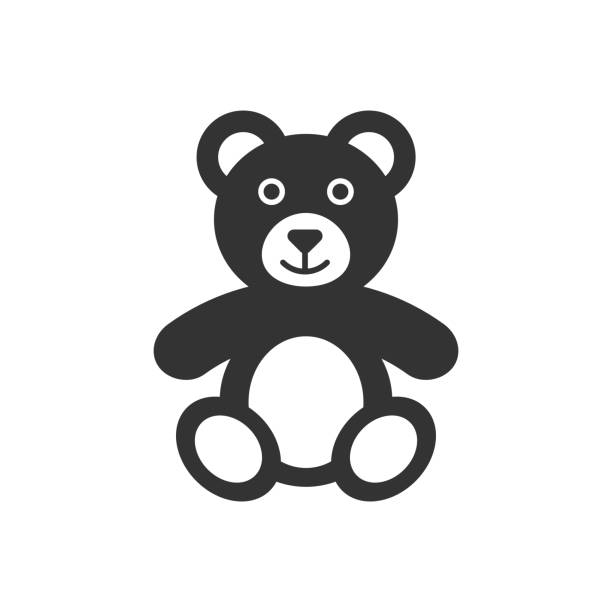 Teddy bear plush toy icon. Vector illustration. Business concept bear pictogram. Teddy bear plush toy icon. Vector illustration. Business concept bear pictogram. teddy bear stock illustrations