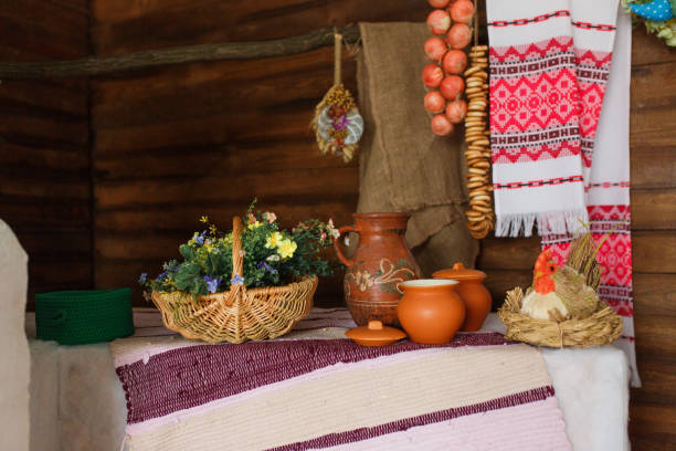 istock Traditional Ukrainian table setup for easter holiday in house 934881498