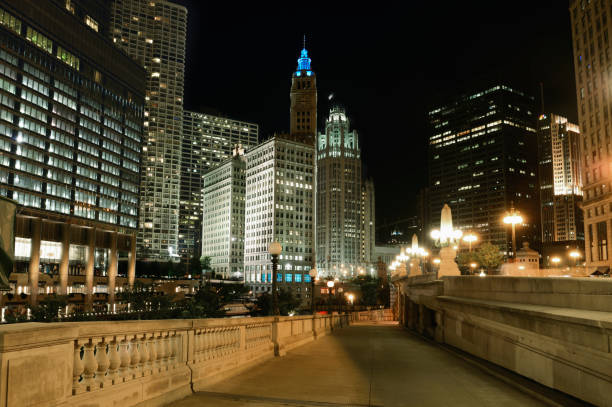 istock Cityscape in the night, Downtown Chicago. 934883860